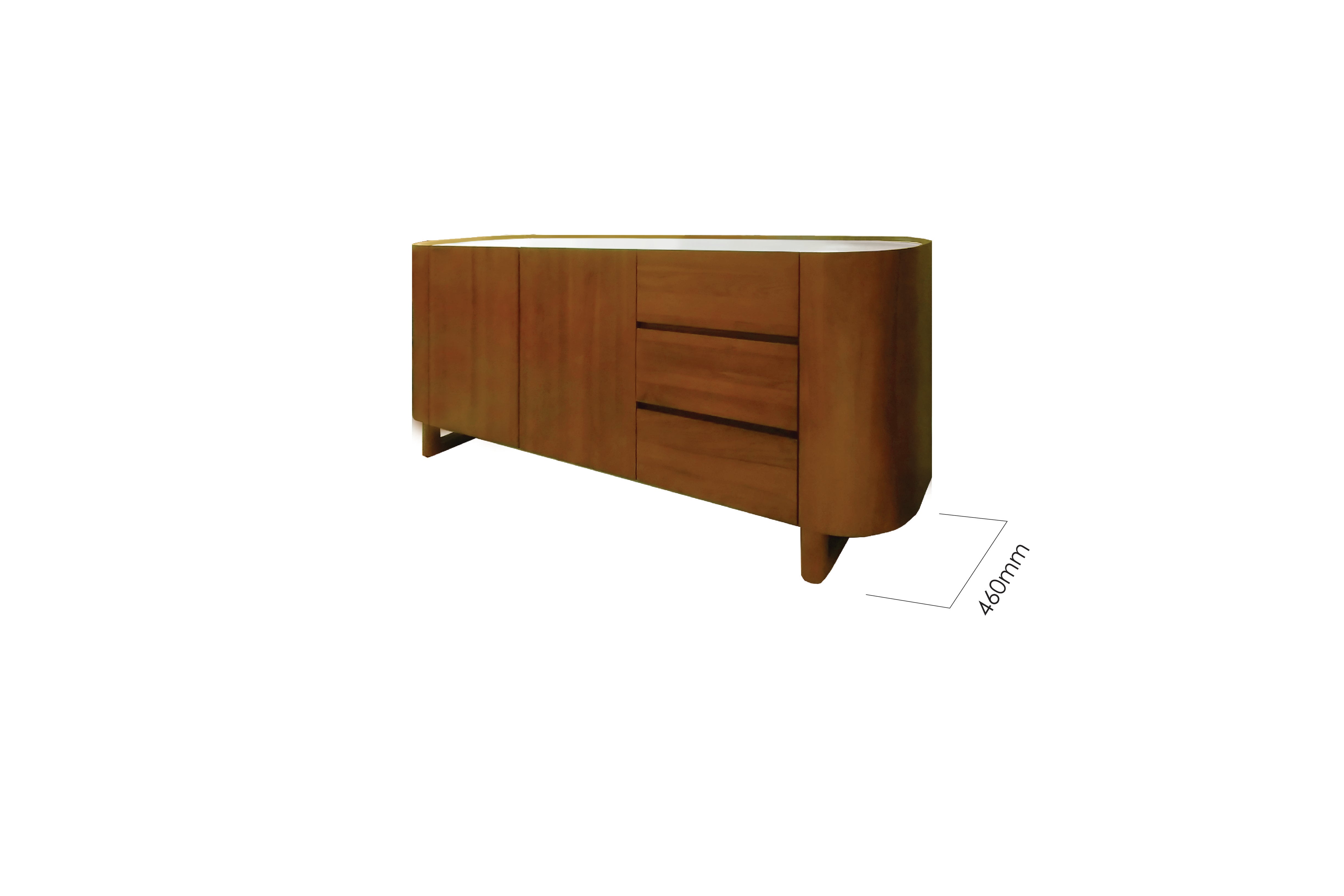 GLANS 160CM SIDEBOARD (NATURAL COLOUR)