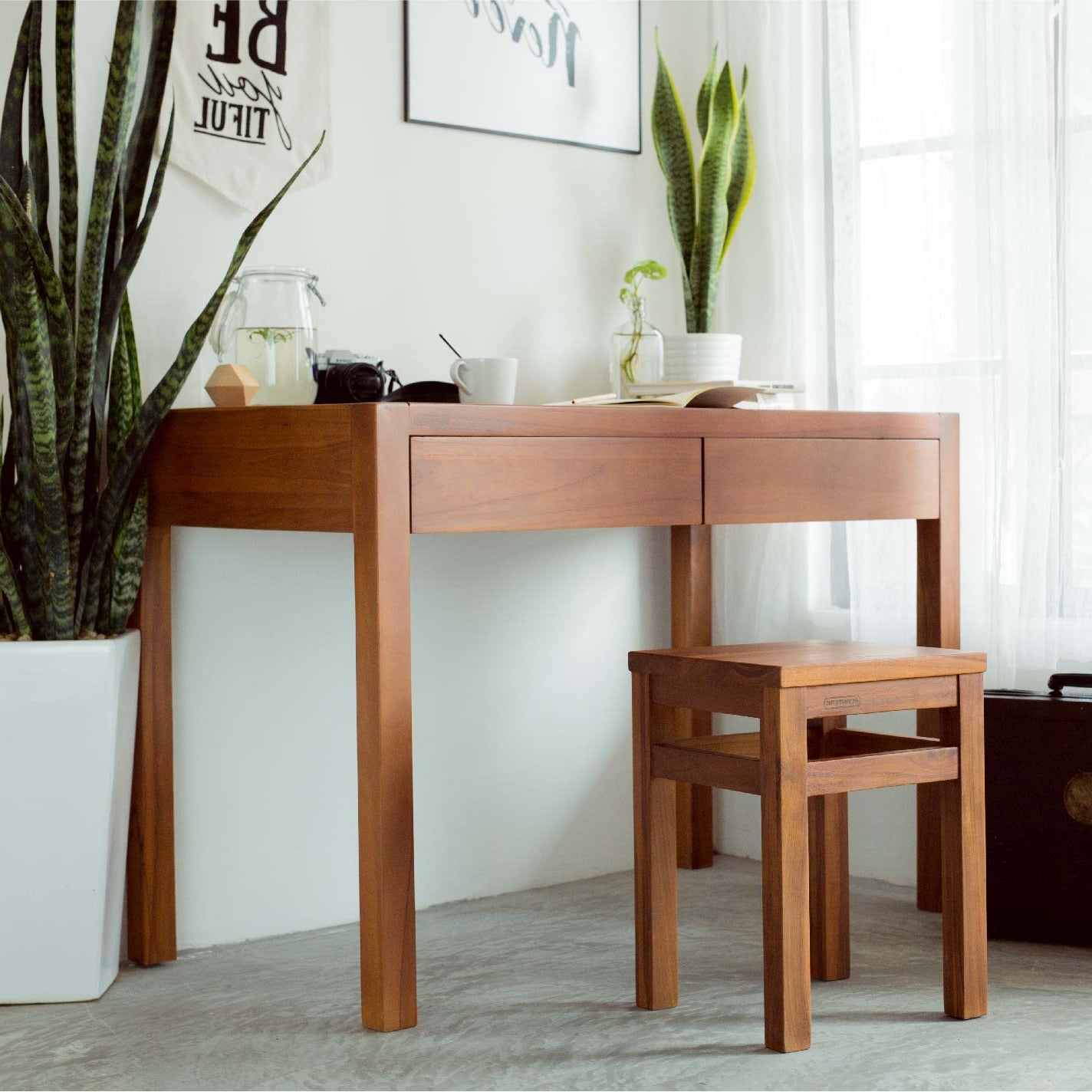 Buy Enkel 110CM Writing Table in Singapore | Scanteak