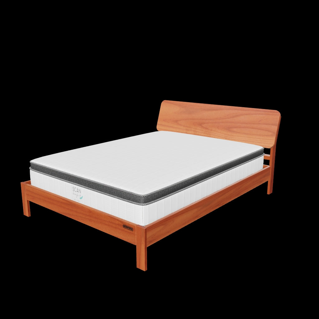 Solid wood king size bed frame Singapore smooth finish