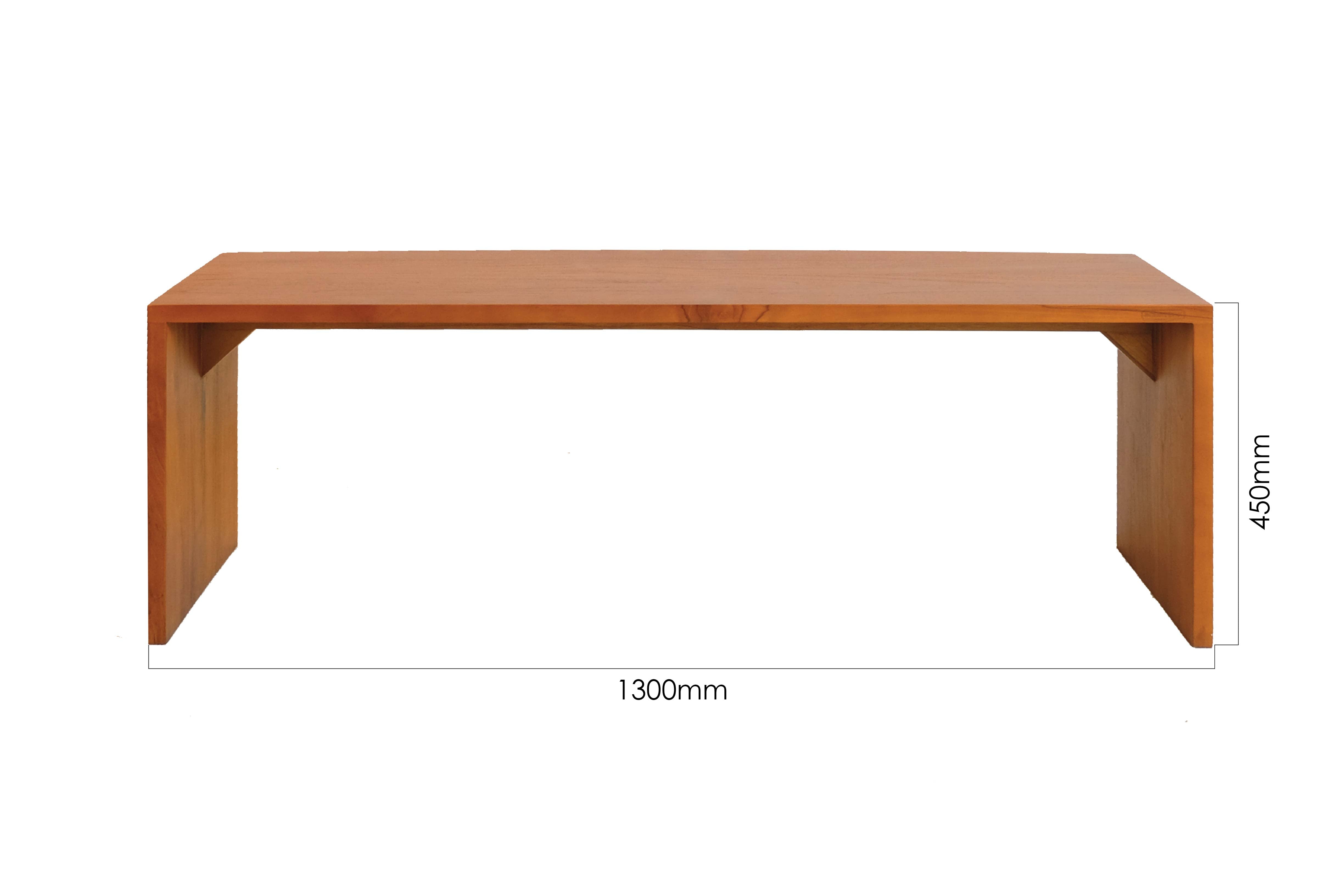 WOODEN PLANK BENCH 130CM