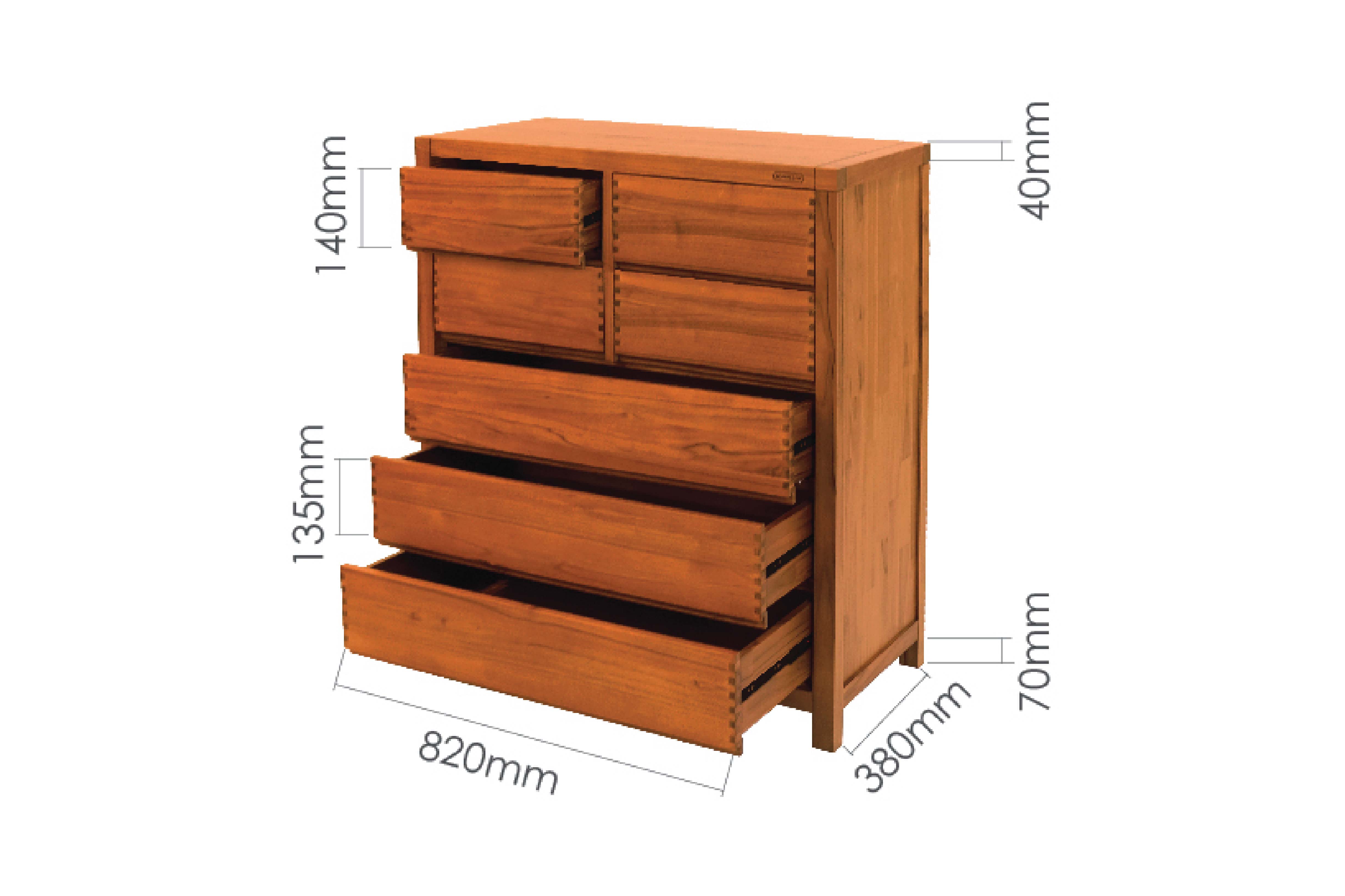 FISKE CHEST OF 7 DRAWERS