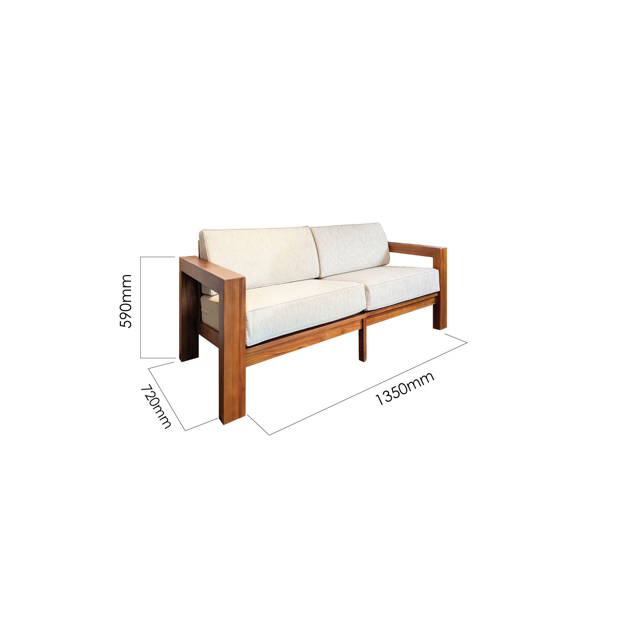 KULLAN SOFA 2 SEATER – Scanteak