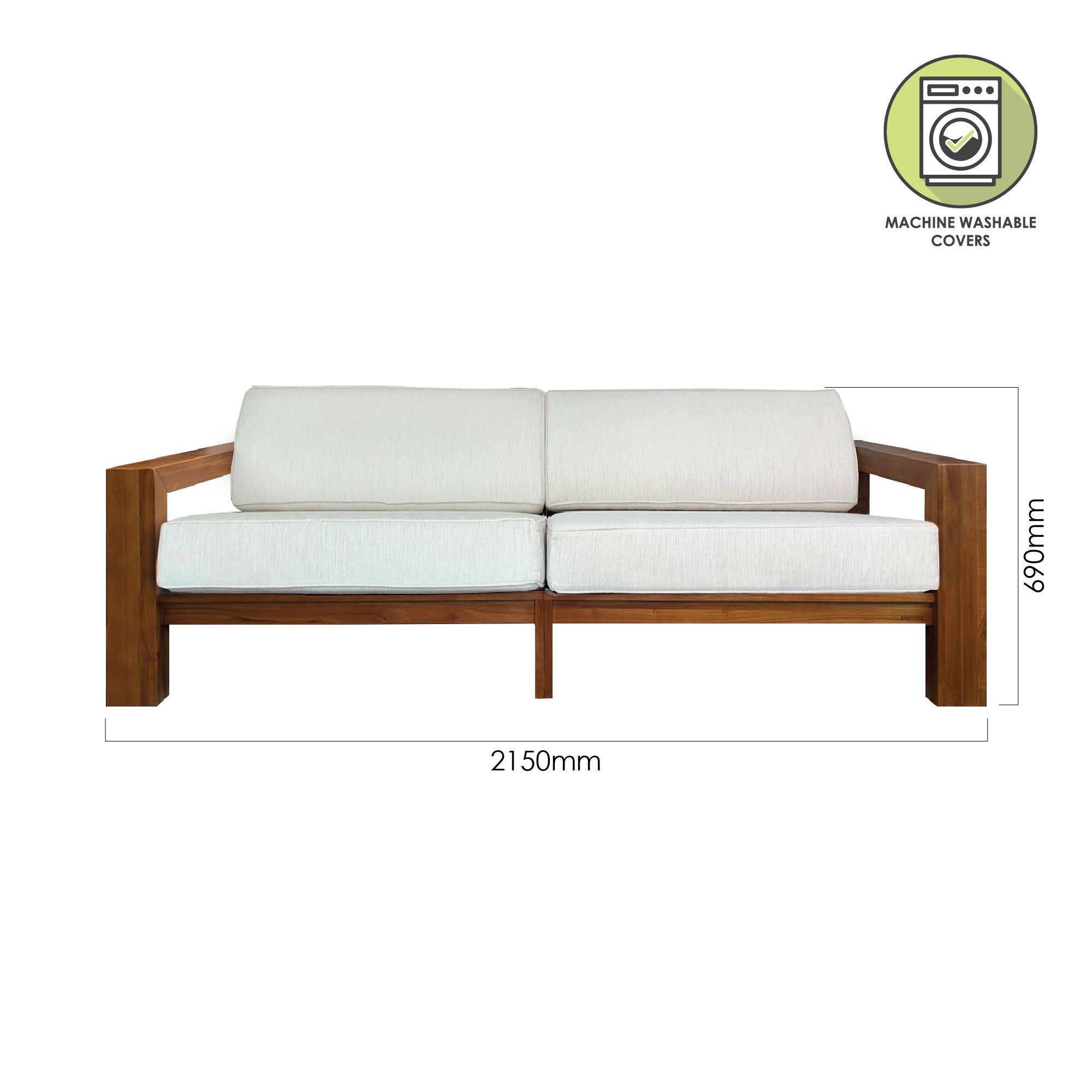 KULLAN SOFA 3 SEATER – Scanteak