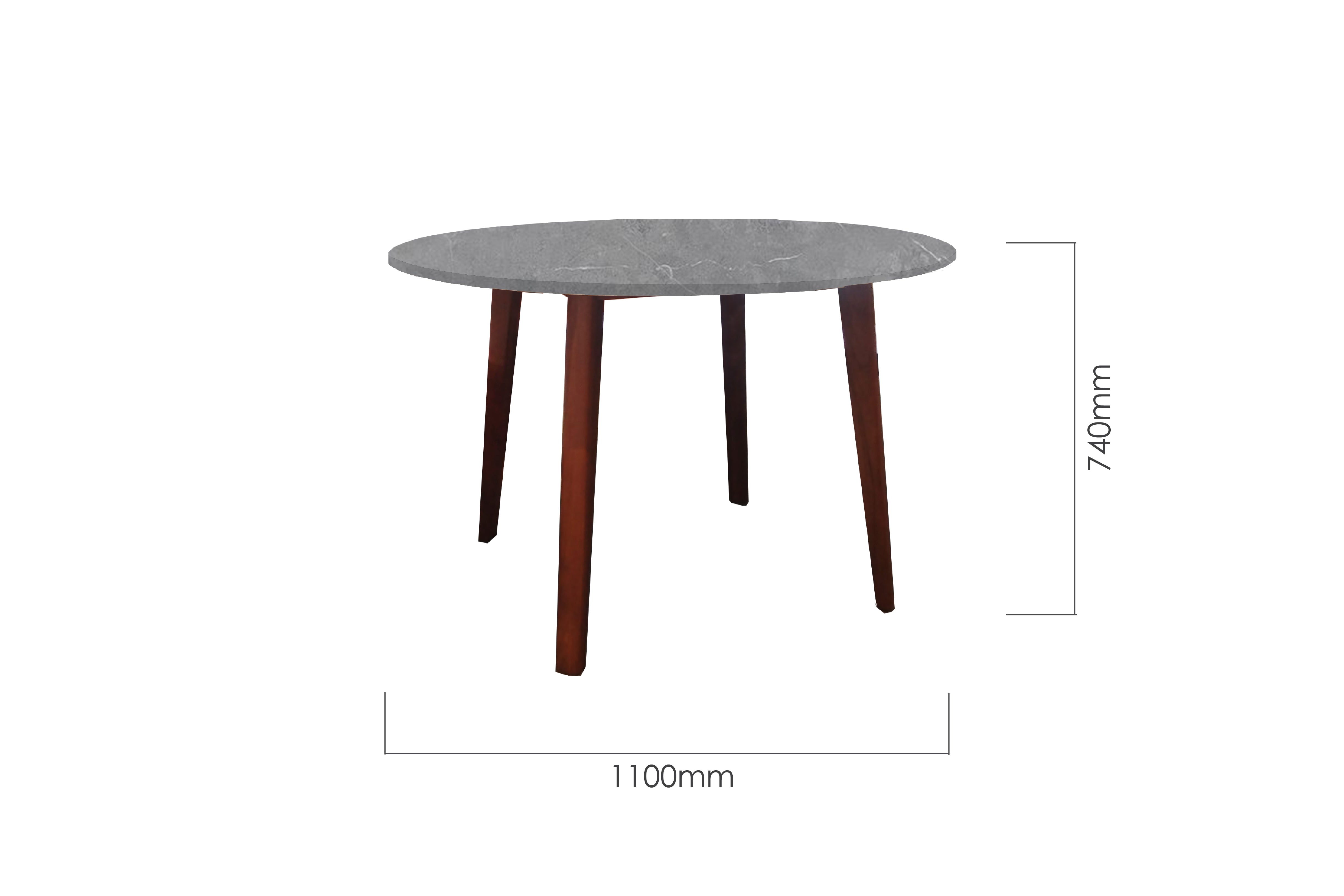 NORDSTEN 110CM SINTERED STONE ROUND DINING TABLE