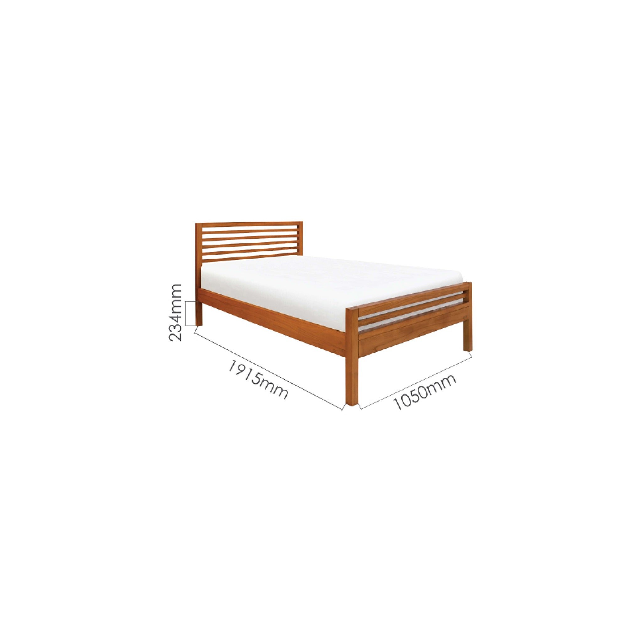 Enkel 3.5ft Super Single Bed Frame | Scanteak Singapore