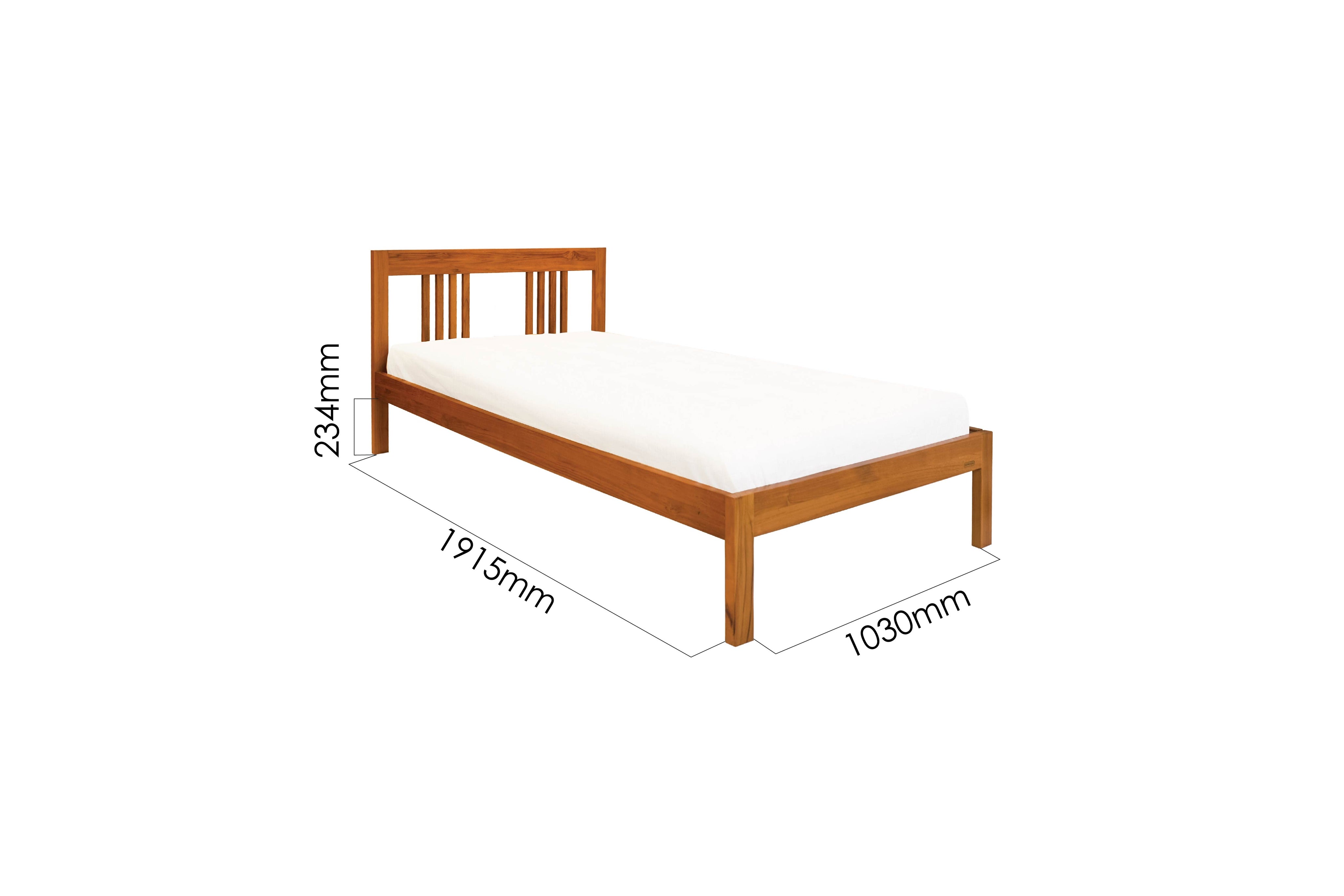 3.5FT SUPER SINGLE BED FRAME Bedframe Bedroom Scanteak Singapore