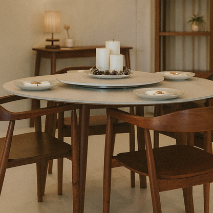 NORDSTEN 130CM SINTERED STONE ROUND DINING TABLE