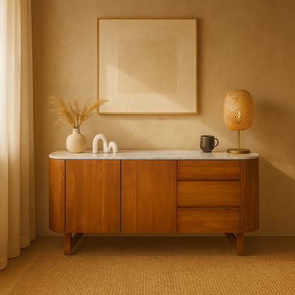 GLANS 160CM MARBLE SIDEBOARD