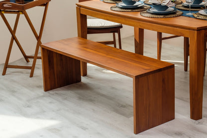 WOODEN PLANK BENCH 130CM