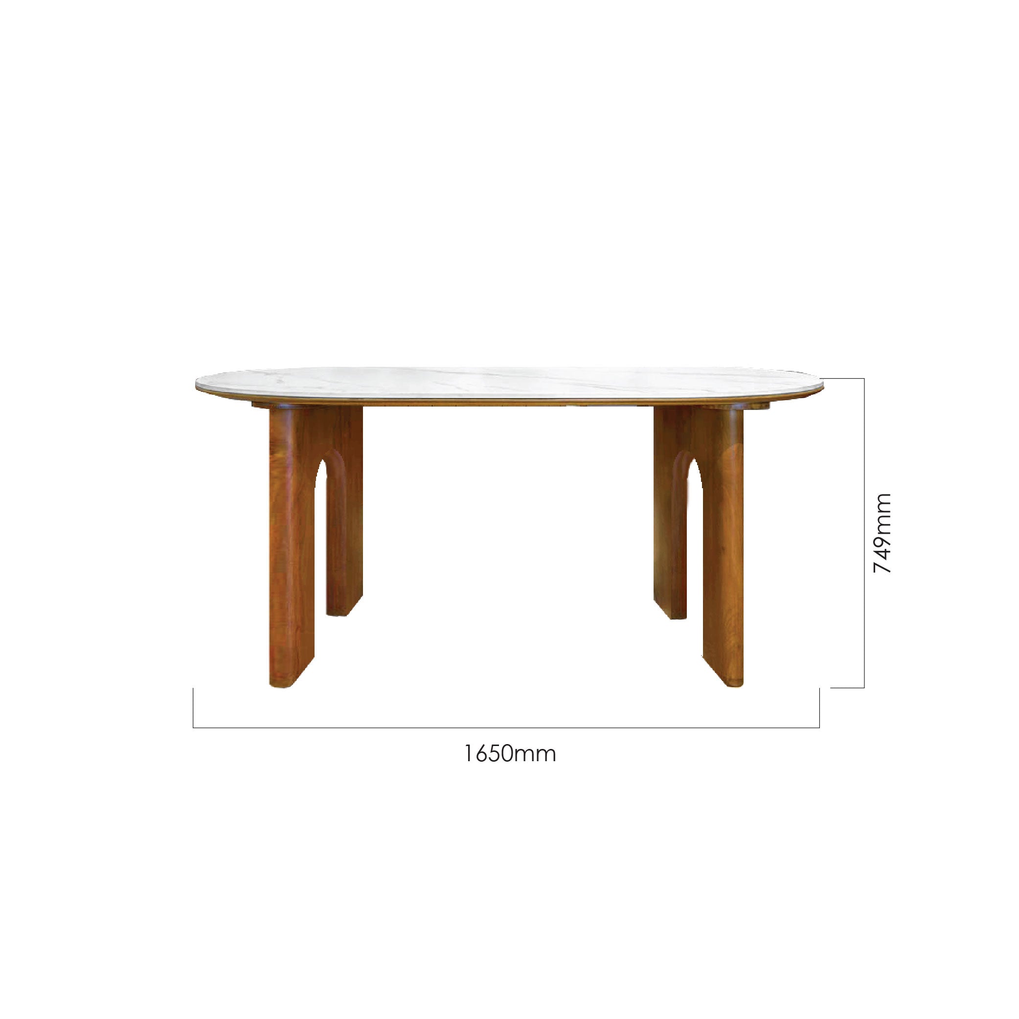 NORD 165CM SINTERED STONE DINING TABLE