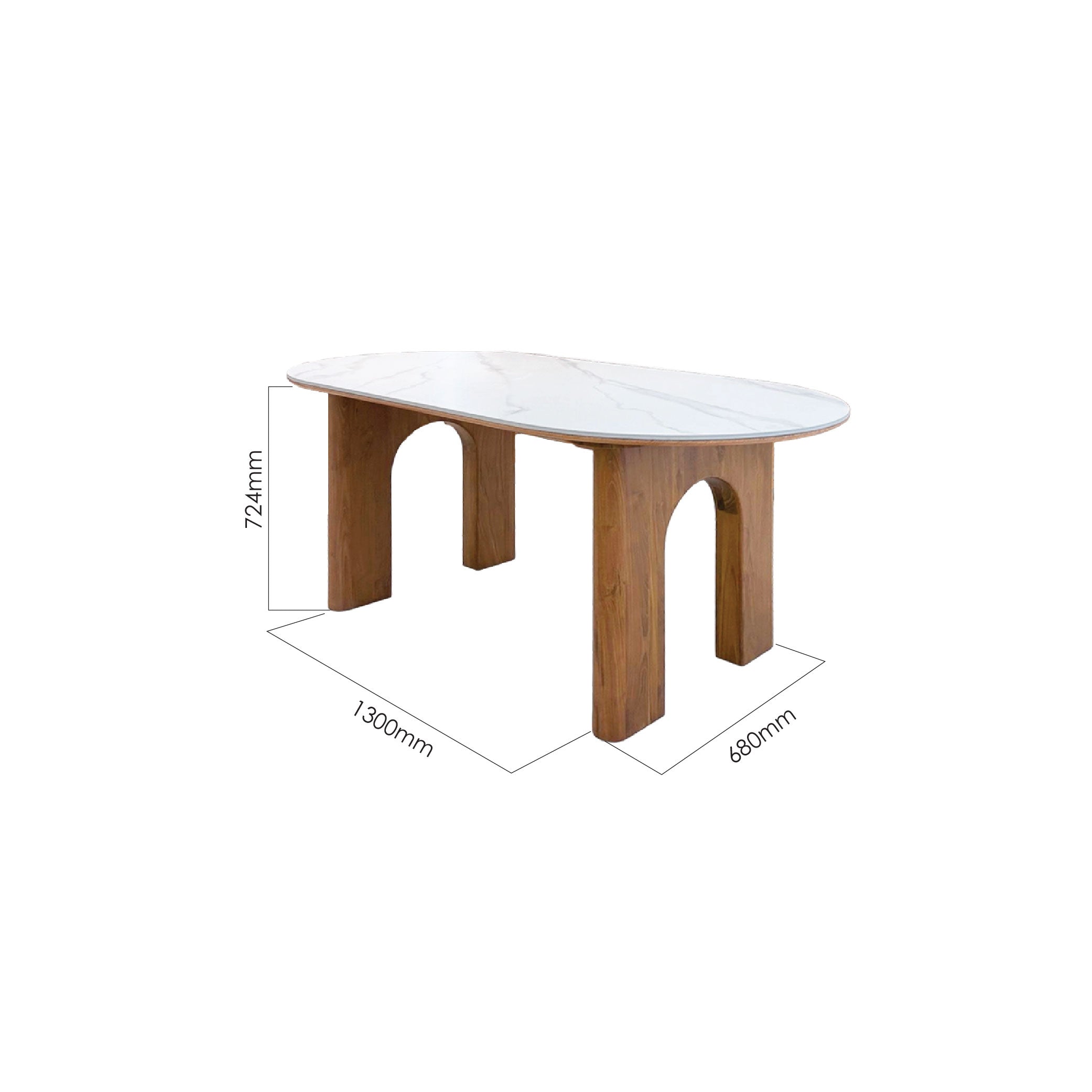 NORD 165CM SINTERED STONE DINING TABLE