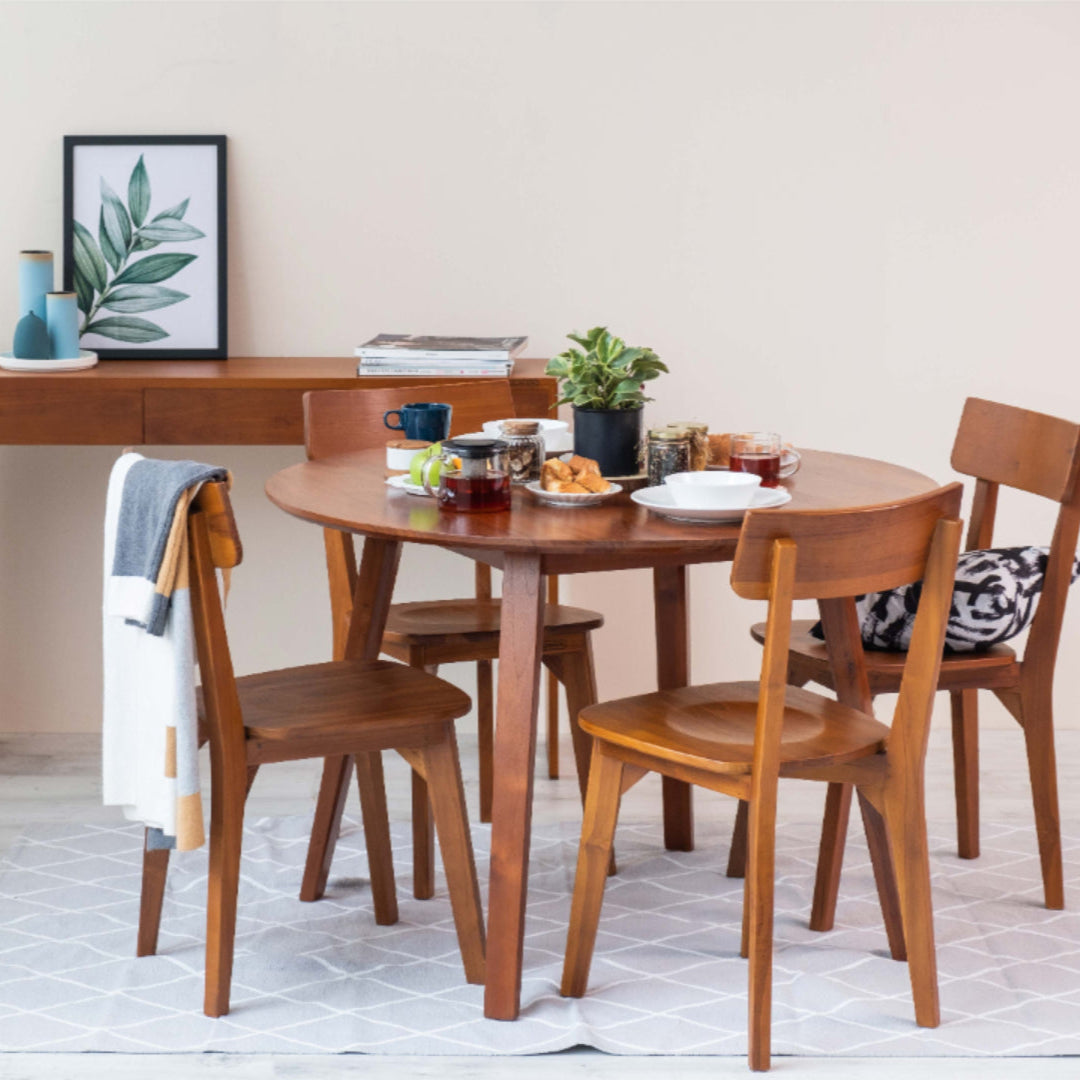 RINKI 108CM ROUND DINING TABLE